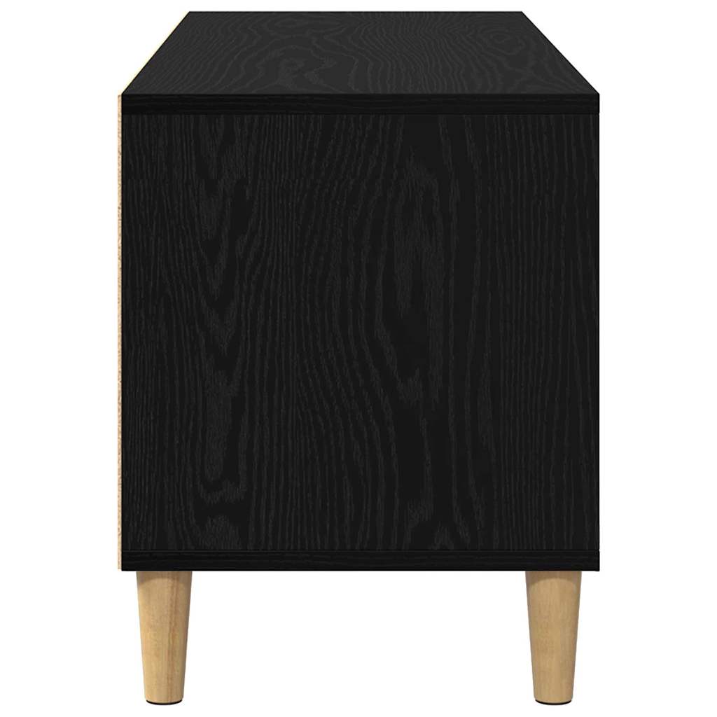 TV Cabinet Black Oak 100 x 34.5 x 44.5 cm Engineered Wood