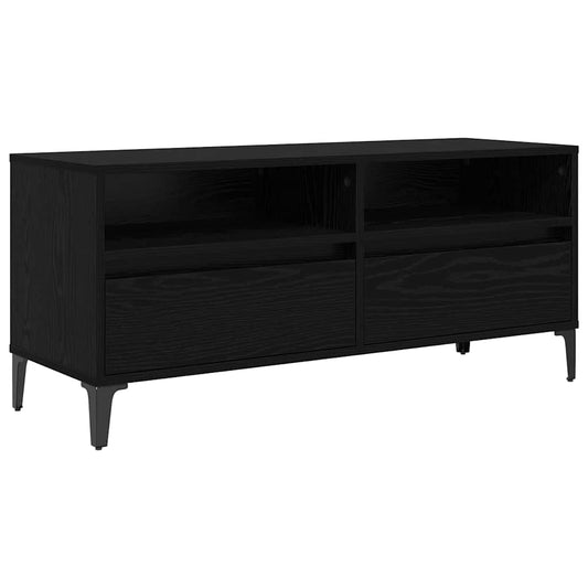 TV Cabinet with Drawer Black Oak 100 x 34.5 x 44.5 cm