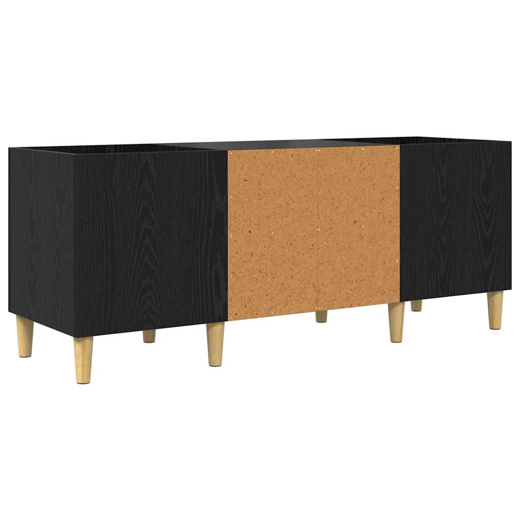 Record Cabinet Black Oak 121 x 38 x 48 cm Engineered Wood