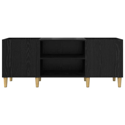 Record Cabinet Black Oak 121 x 38 x 48 cm Engineered Wood
