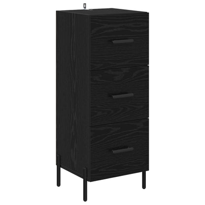 Sideboard Black oak 34 x 34.5 x 90 cm Engineered wood