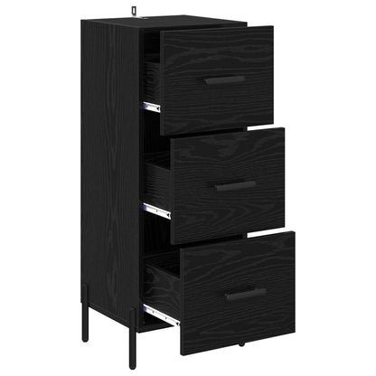 Sideboard Black oak 34 x 34.5 x 90 cm Engineered wood