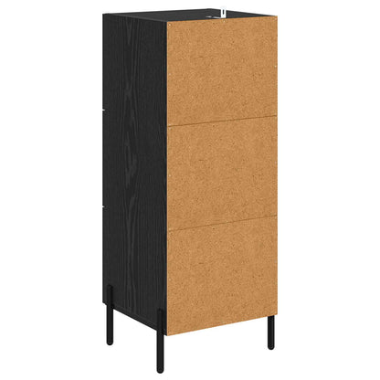 Sideboard Black oak 34 x 34.5 x 90 cm Engineered wood