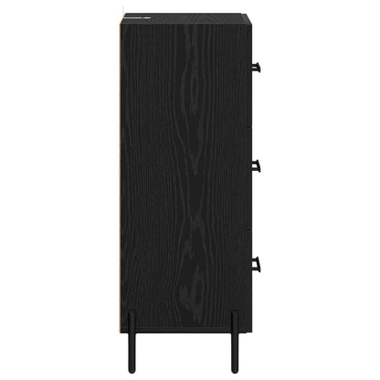 Sideboard Black oak 34 x 34.5 x 90 cm Engineered wood