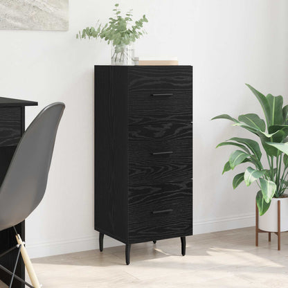 Sideboard Black oak 34 x 34.5 x 90 cm Engineered wood