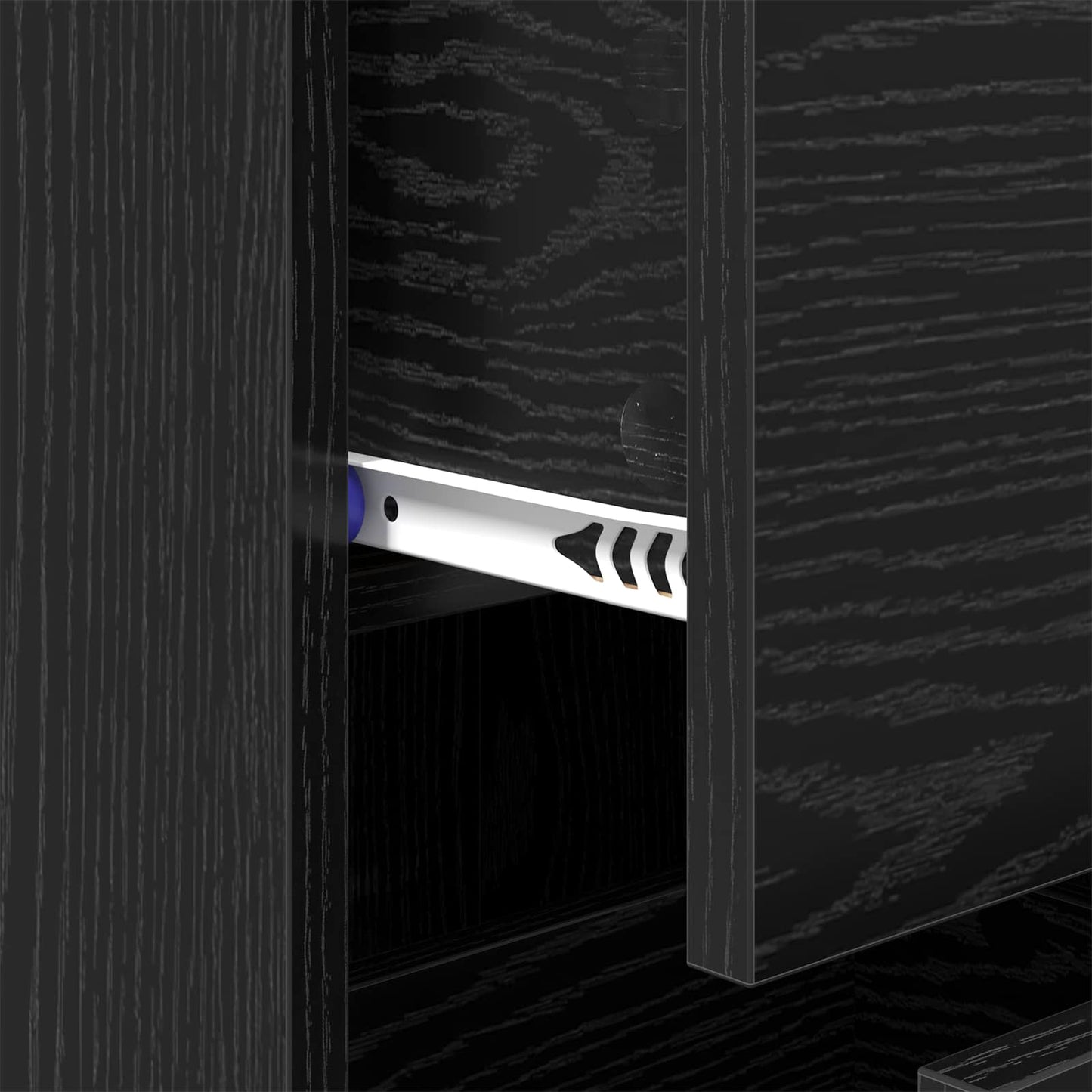 Sideboard Black Oak 34.5 x 34 x 90 cm Engineered Wood and Iron