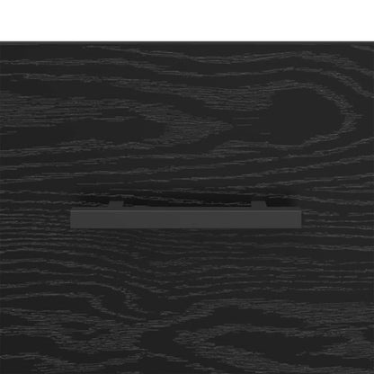 Sideboard Black Oak 34.5 x 34 x 90 cm Engineered Wood and Iron