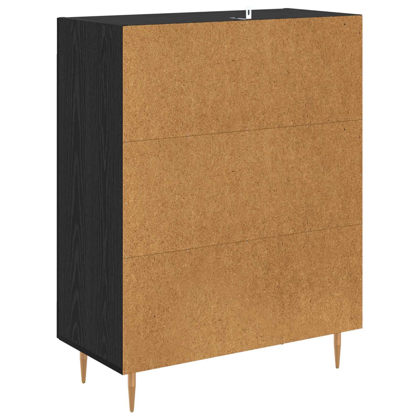 Sideboard Black Oak 69.5 x 34 x 90 cm Engineered Wood and Iron