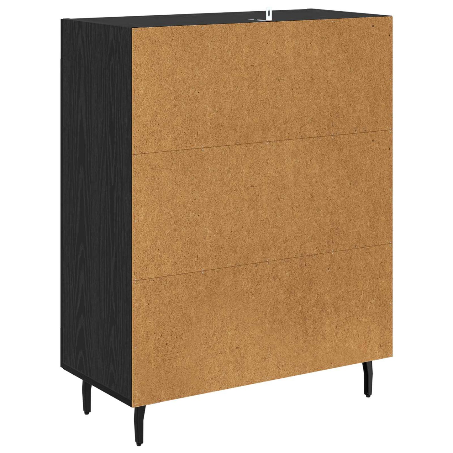 Sideboard Black Oak 69.5 x 34 x 90 cm Engineered Wood and Iron
