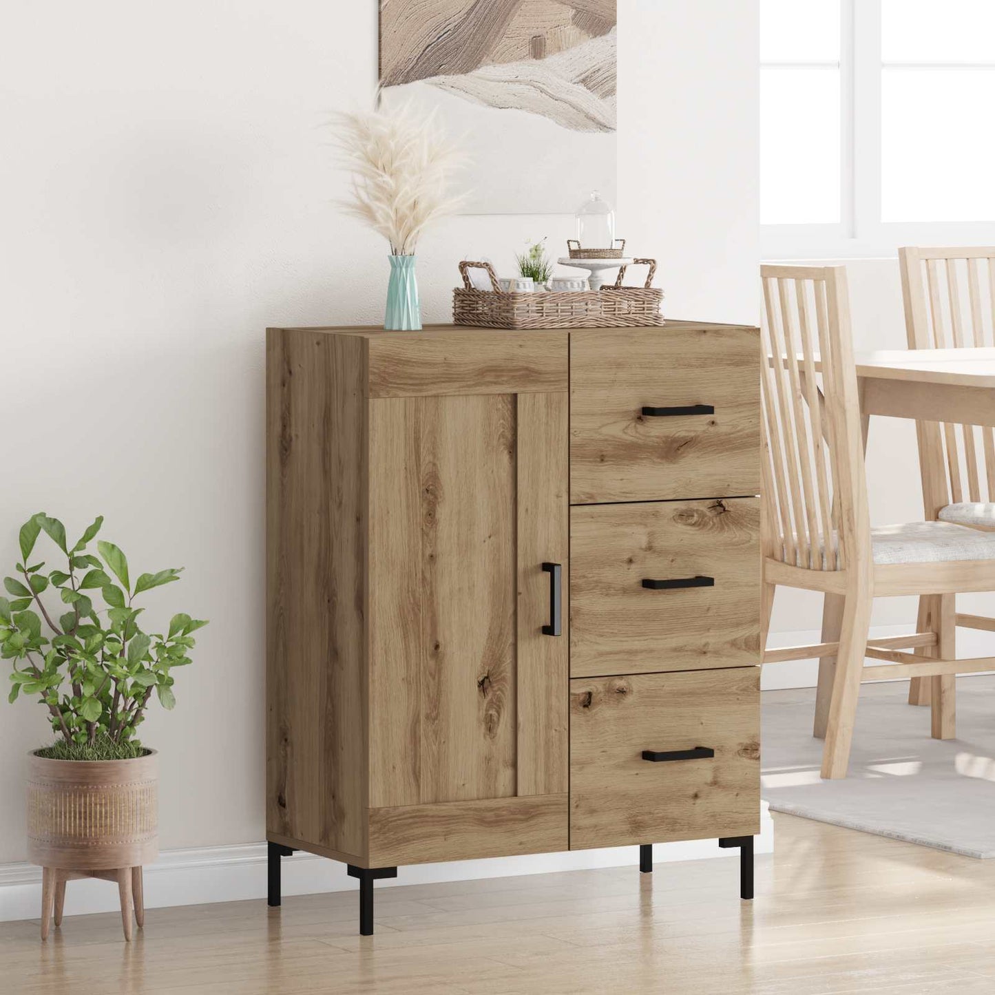 Sideboard Artisan oak 69.5 x 34 x 90 cm Engineered wood
