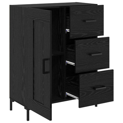 Sideboard Black oak 69.5 x 34 x 90 cm Engineered wood
