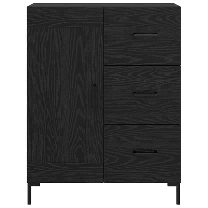 Sideboard Black oak 69.5 x 34 x 90 cm Engineered wood
