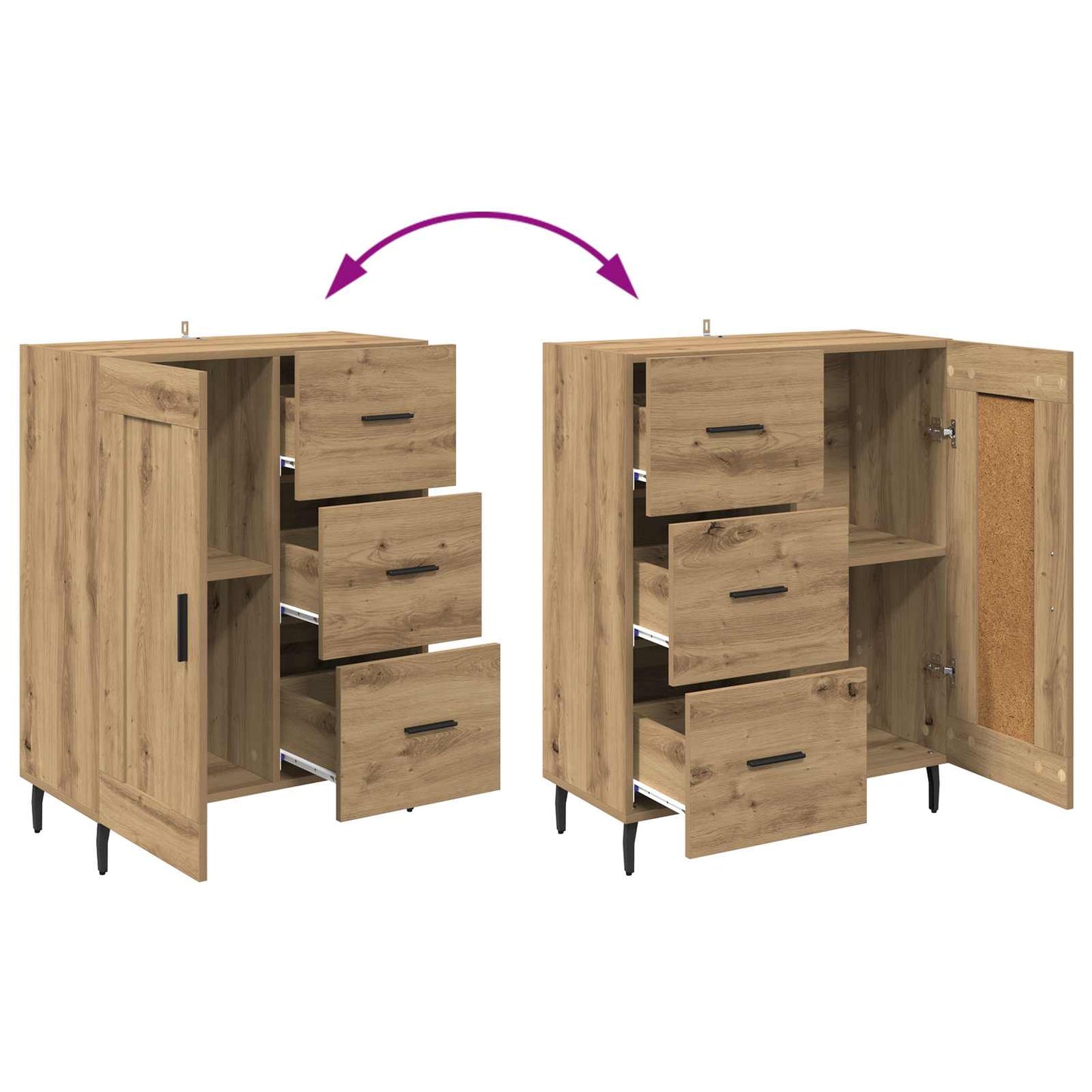 Sideboard Artisan Oak 69.5 x 34 x 90 cm
