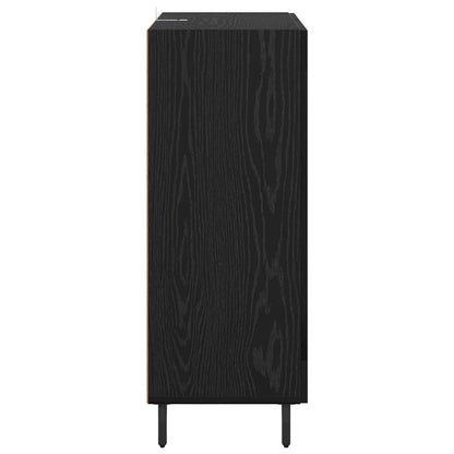 Sideboard Black Oak 69.5 x 34 x 90 cm Engineered Wood and Iron