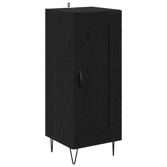 Sideboard Black Oak 34.5 x 34 x 90 cm Engineered Wood and Iron