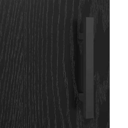 Sideboard Black Oak 34.5 x 34 x 90 cm Engineered Wood and Iron