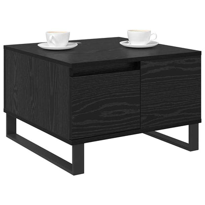 Coffee Table Black Oak 55 x 55 x 36.5 cm Engineered Wood