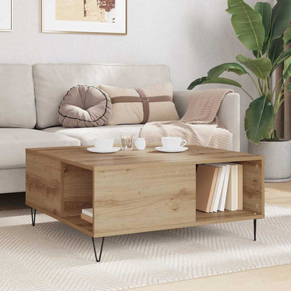 Coffee Table Artisan oak 80 x 80 x 36.5 cm Engineered wood