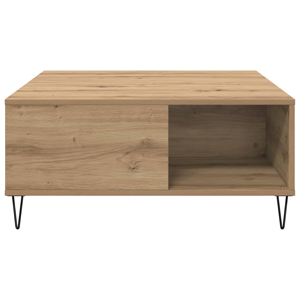 Coffee Table Artisan oak 80 x 80 x 36.5 cm Engineered wood