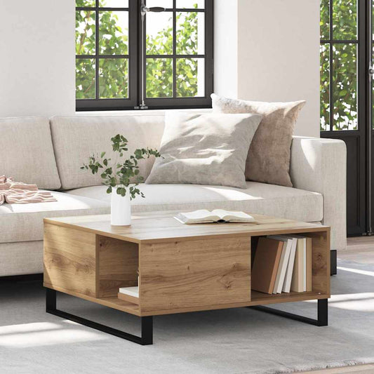 Coffee Table Artisan oak 80 x 80 x 36.5 cm Engineered wood