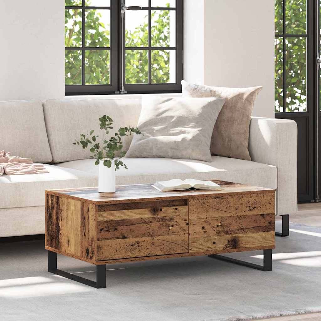 Coffee Table Old Wood 90 x 50 x 36.5 cm Engineered Wood