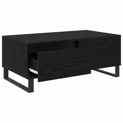 Coffee Table Black Oak 90 x 50 x 36.5 cm Engineered Wood