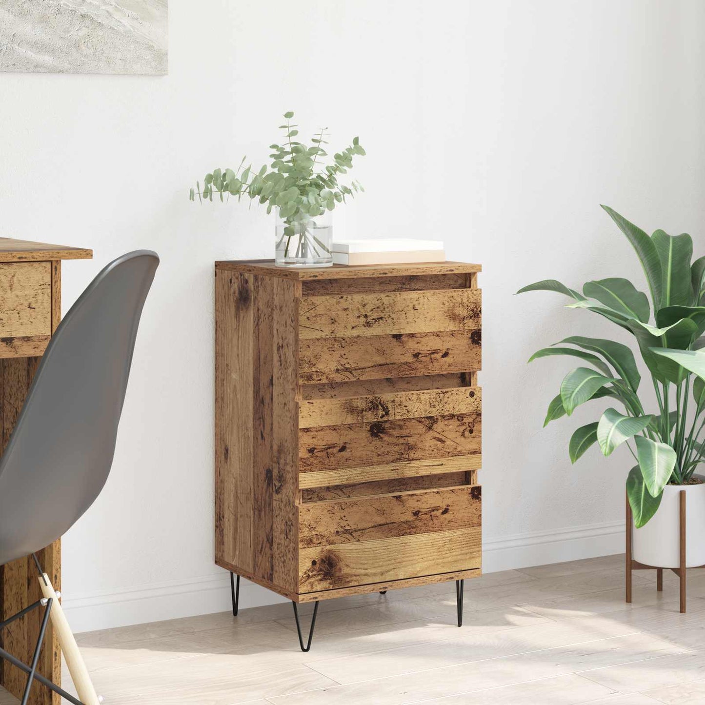 Sideboard Old Wood 40 x 35 x 70 cm Engineered Wood and Iron