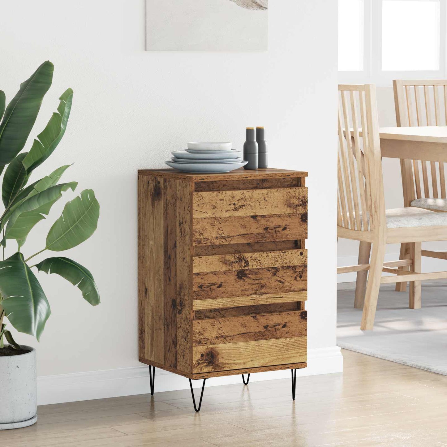 Sideboard Old Wood 40 x 35 x 70 cm Engineered Wood and Iron