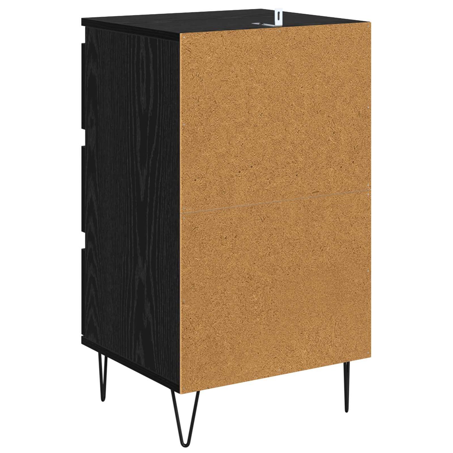 Sideboard Black Oak 40 x 35 x 70 cm Engineered Wood and Iron