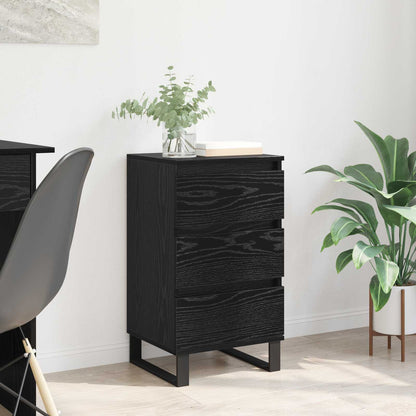 Sideboard with Drawer Black oak Engineered wood