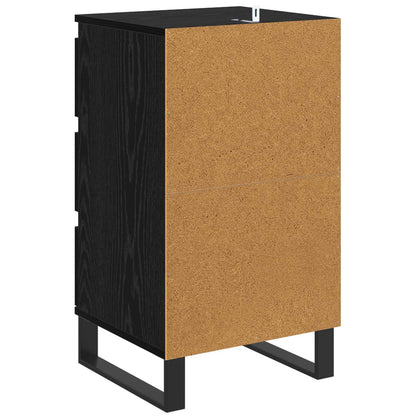 Sideboard with Drawer Black oak Engineered wood