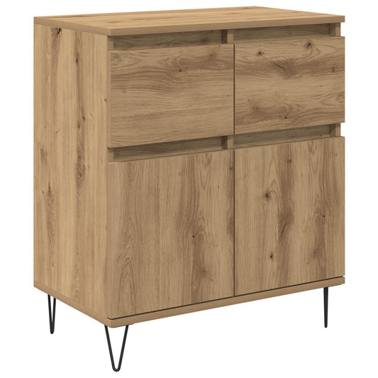 Sideboard Artisan Oak 60 x 35 x 70 cm Engineered Wood and Iron