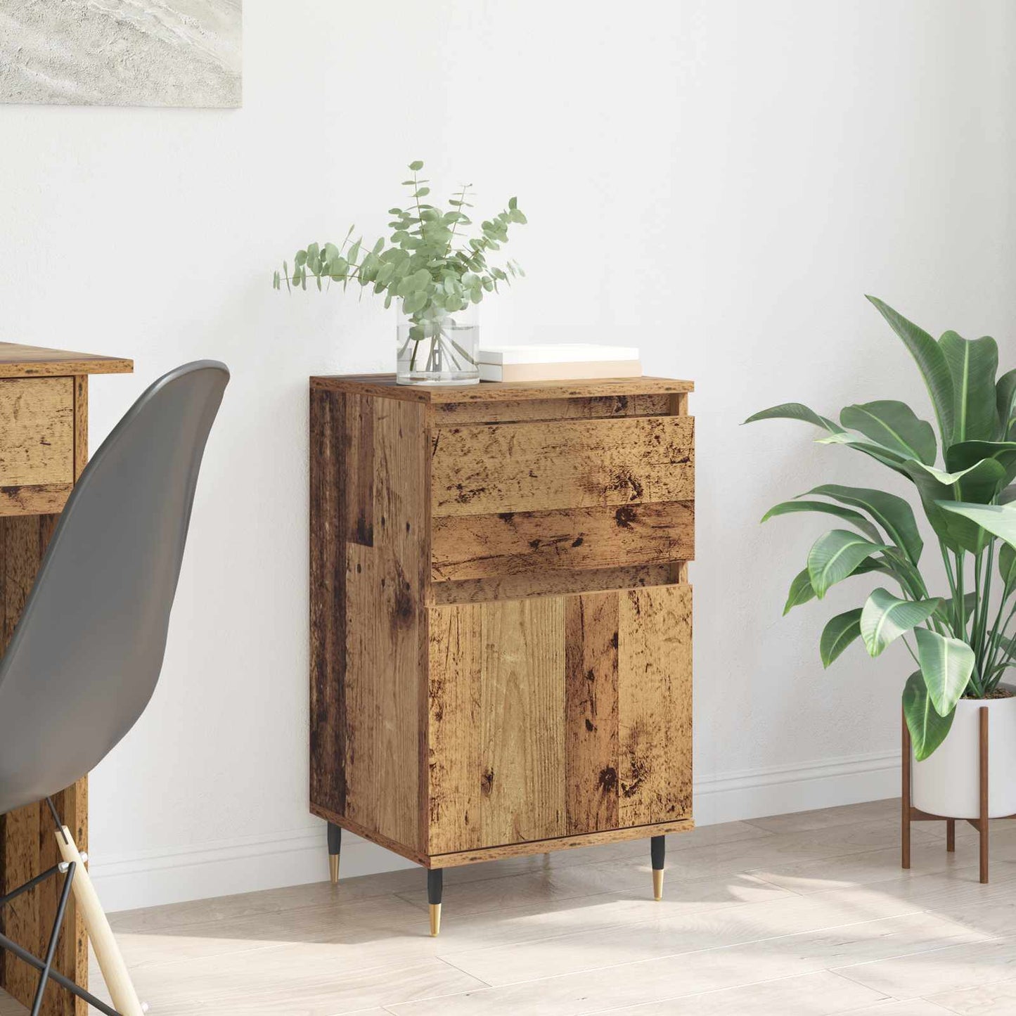 Sideboard Old Wood 40 x 35 x 70 cm Engineered Wood and Iron