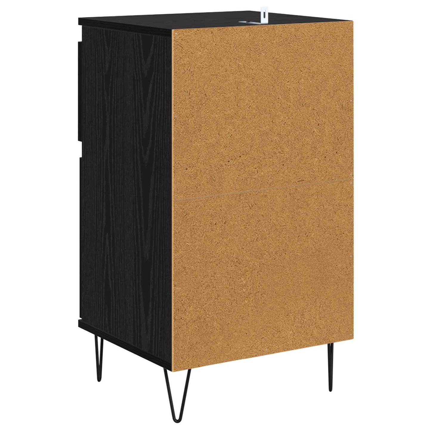 Sideboard with Drawer Black oak 35 x 40 x 70 cm Engineered wood