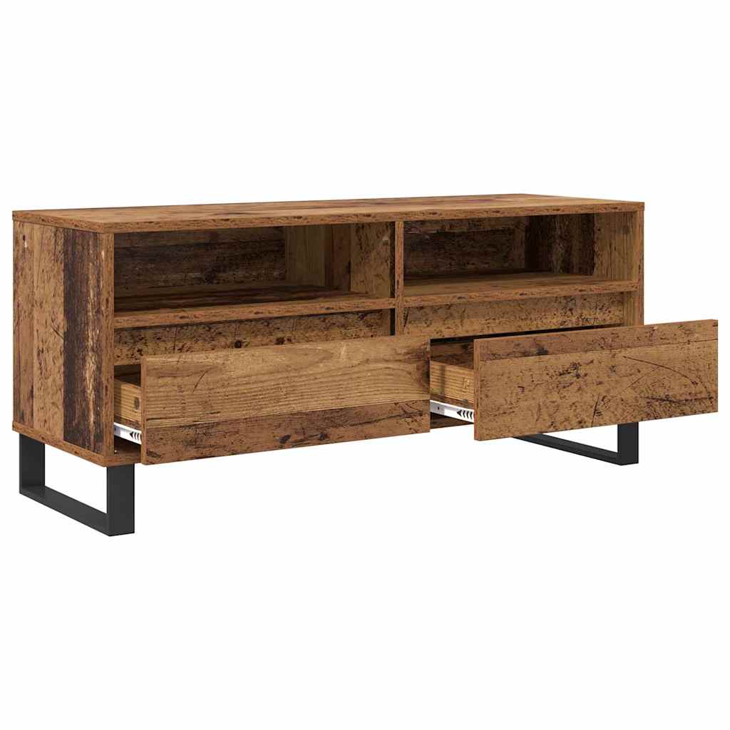 TV Cabinet with Drawer Old Wood 100 x 34.5 x 44.5 cm