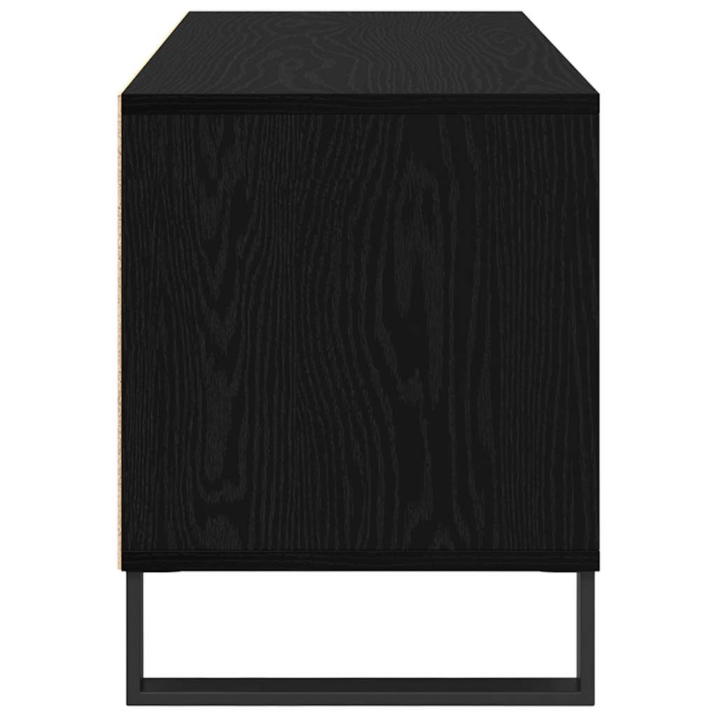 TV Cabinet with Drawer Black Oak 100 x 34.5 x 44.5 cm