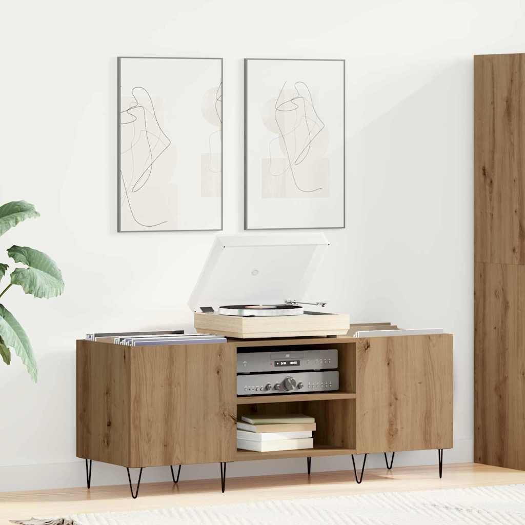 Record Cabinet Artisan Oak 121 x 38 x 48 cm