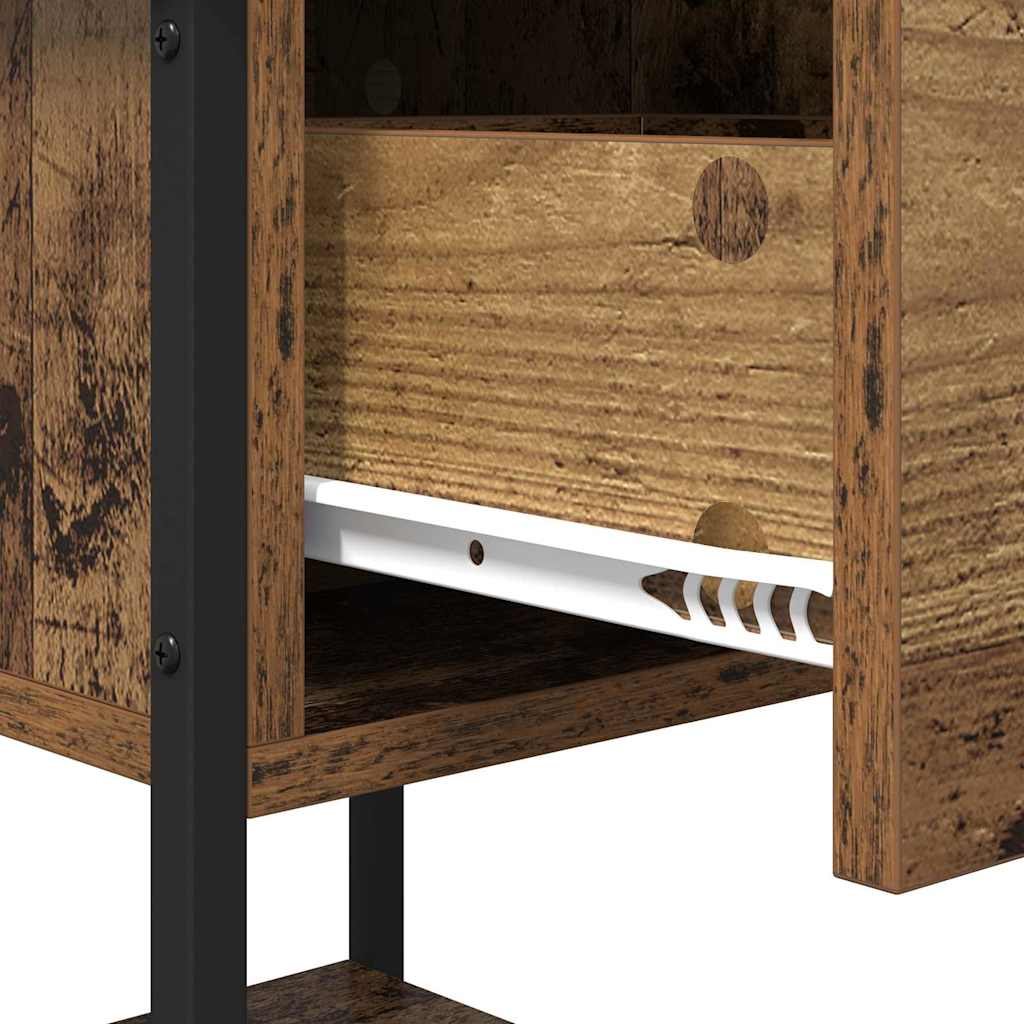 Bedside Table Old Wood 34 x 35.5 x 45 cm Engineered Wood