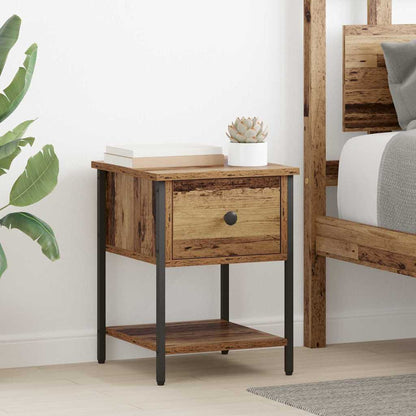 Bedside Table Old Wood 34 x 35.5 x 45 cm Engineered Wood