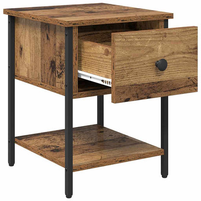 Bedside Table Old Wood 34 x 35.5 x 45 cm Engineered Wood