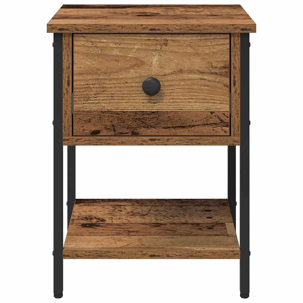 Bedside Table Old Wood 34 x 35.5 x 45 cm Engineered Wood