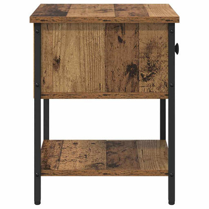 Bedside Table Old Wood 34 x 35.5 x 45 cm Engineered Wood