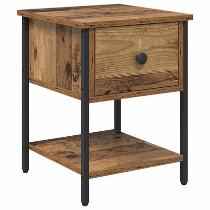 Bedside Table 2 pcs Old Wood 34 x 35.5 x 45 cm Engineered Wood