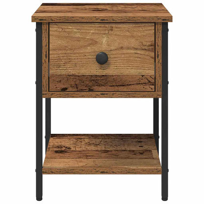 Bedside Table 2 pcs Old Wood 34 x 35.5 x 45 cm Engineered Wood