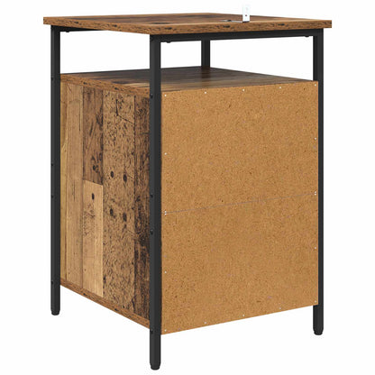 Bedside Cabinet 2 pcs Old Wood 40 x 42 x 60cm Engineered Wood