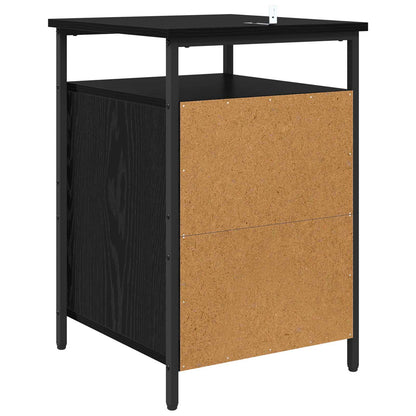Bedside Cabinet 2 pcs Black Oak 40 x 42 x 60cm Engineered Wood