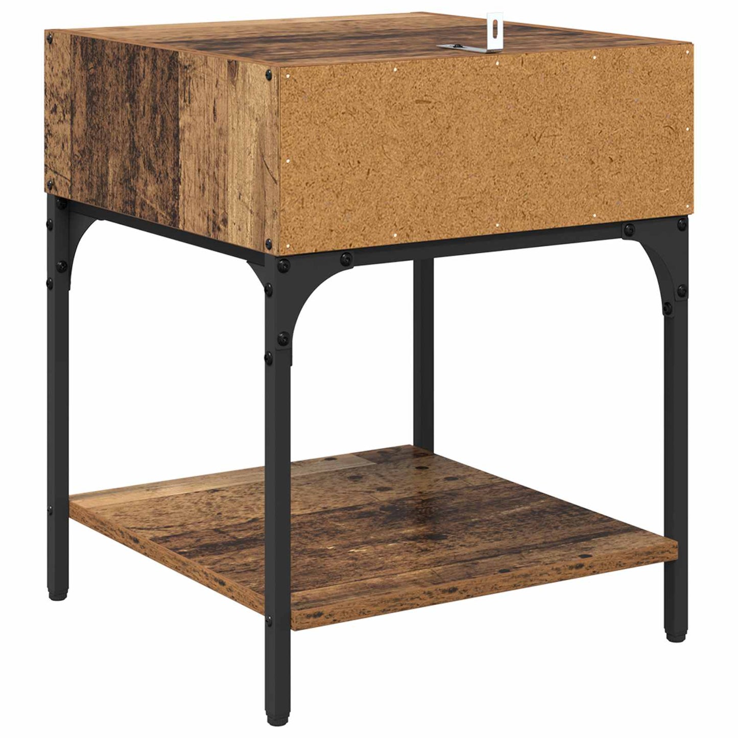 Bedside Table Old Wood 40 x 40 x 50 cm Engineered Wood