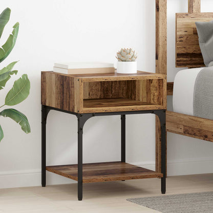 Bedside Table 2 pcs Old Wood 40 x 40 x 50 cm Engineered Wood
