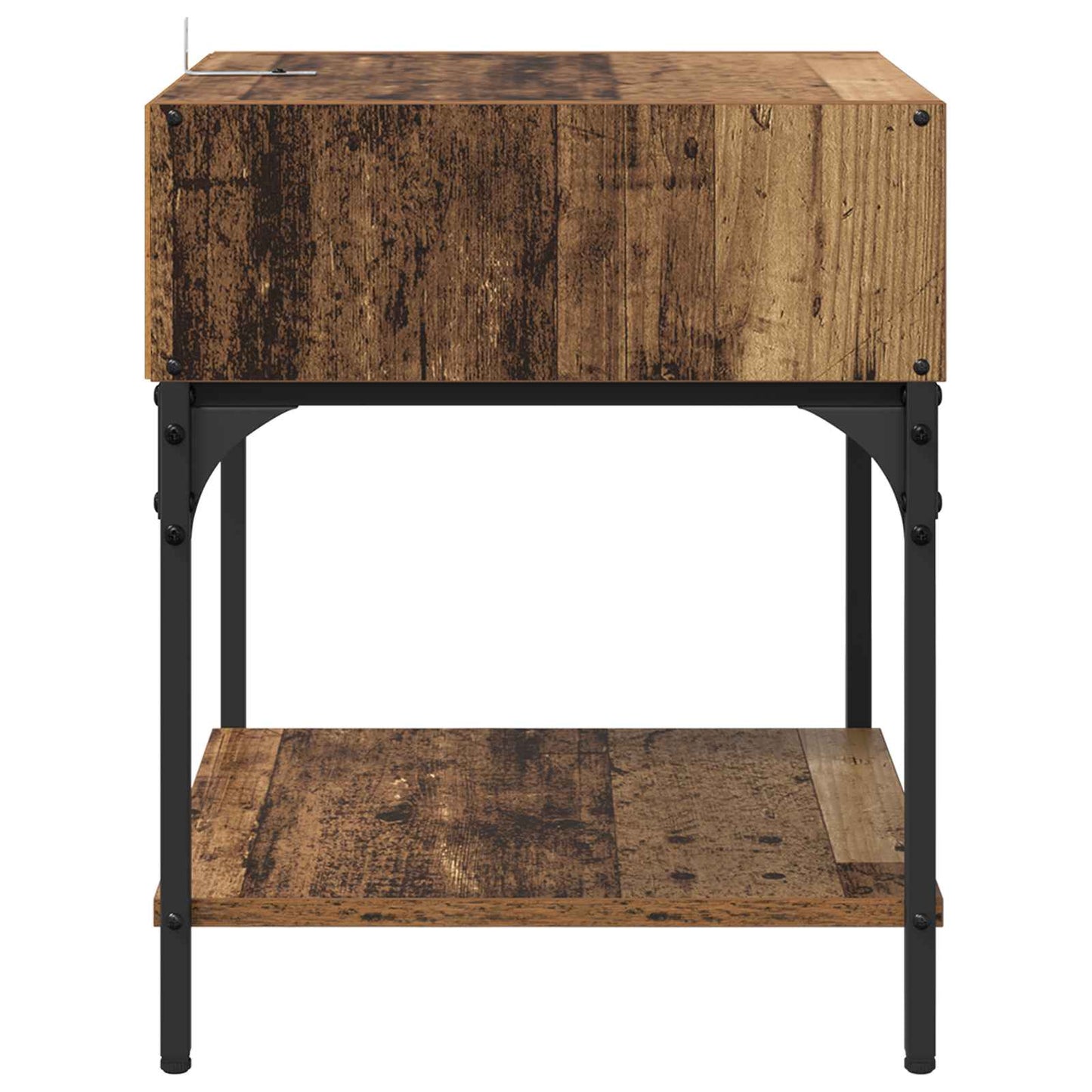 Bedside Table 2 pcs Old Wood 40 x 40 x 50 cm Engineered Wood