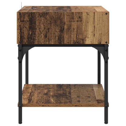 Bedside Table 2 pcs Old Wood 40 x 40 x 50 cm Engineered Wood